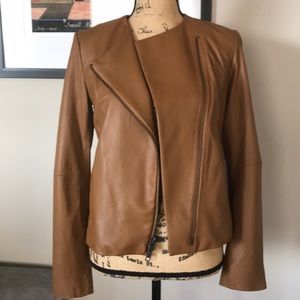 NWT Vince Leather Scuba Jacket